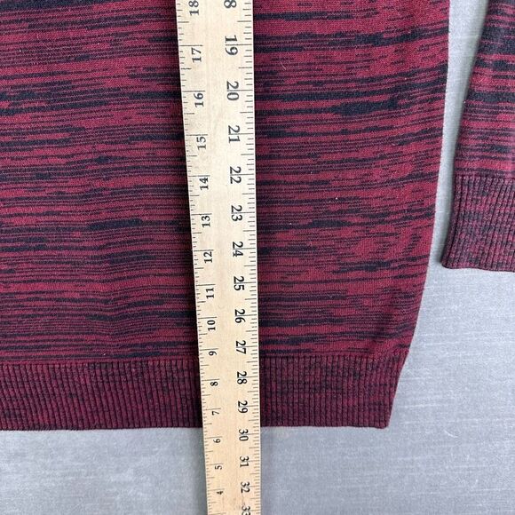 DRAVUS Sweater Mens Medium Red Heather Knit Crewneck Pullover Thermal Sweatshirt - Picture 7 of 8